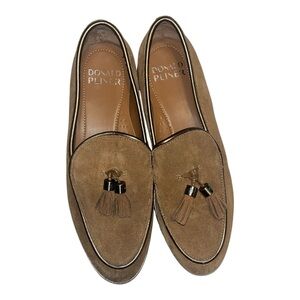Donald J. Pliner Eclipse Tassel Platform Loafers Suede Lug Sole Size 8.5